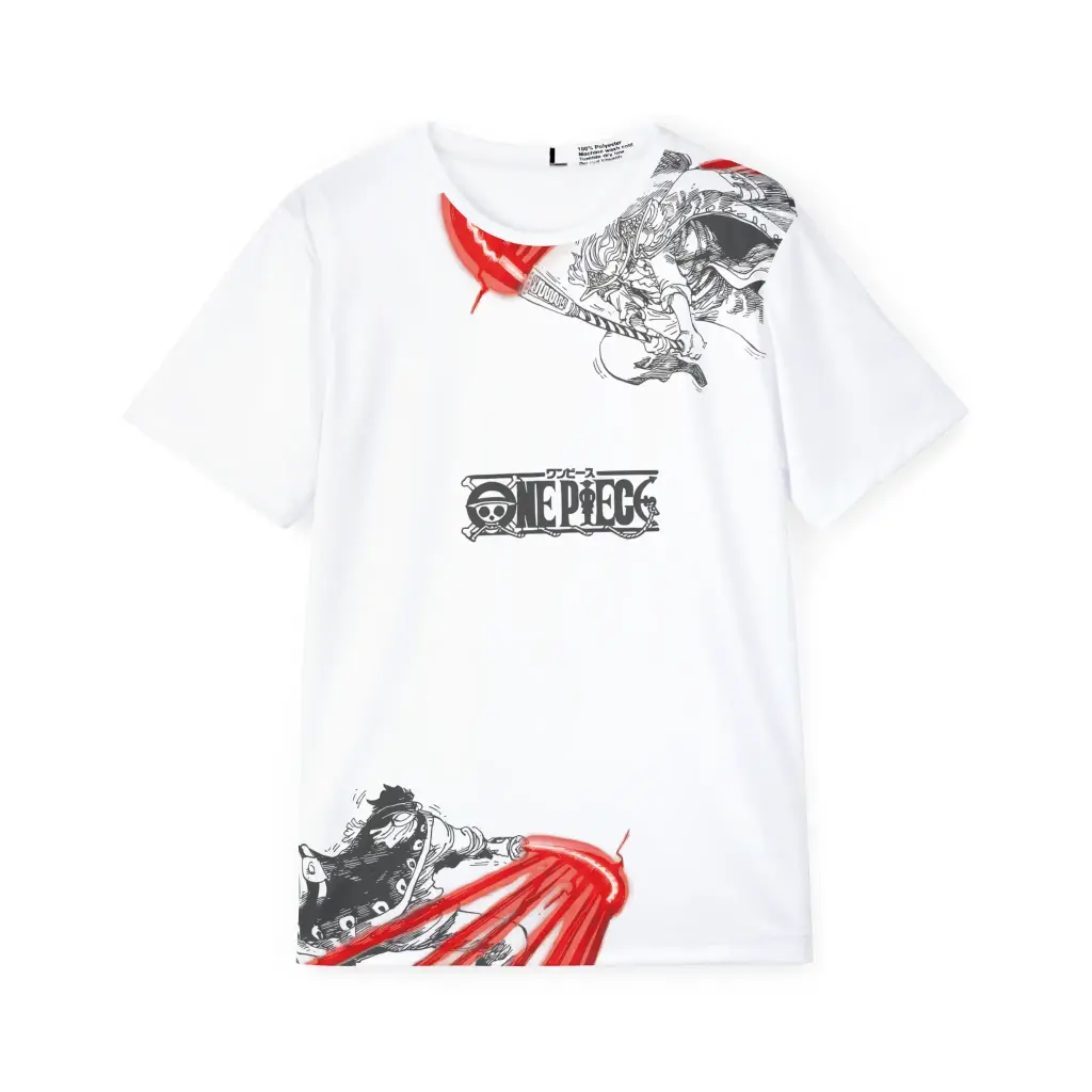 One Piece Fight Aesthetic White T-shirt