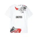 One Piece Fight Aesthetic White T-shirt
