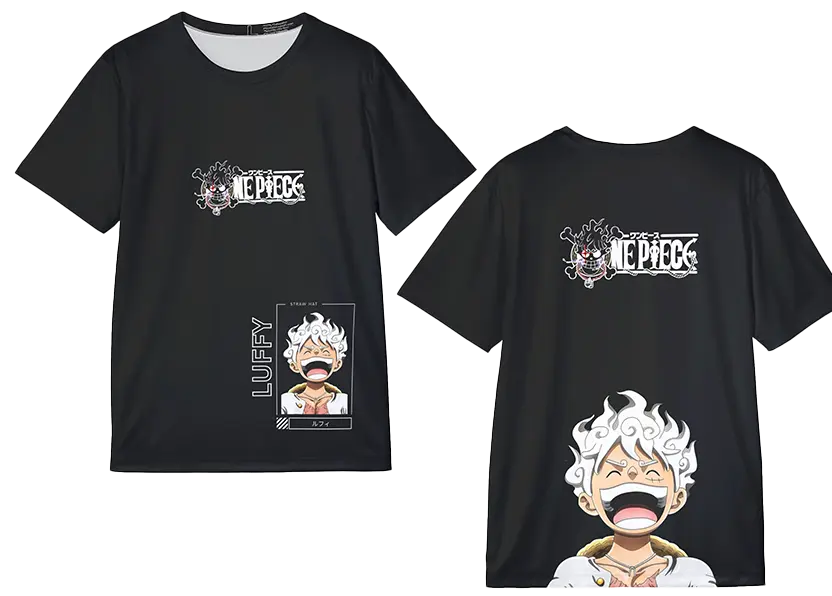 Laughing Luffy One Piece Black T-shirt