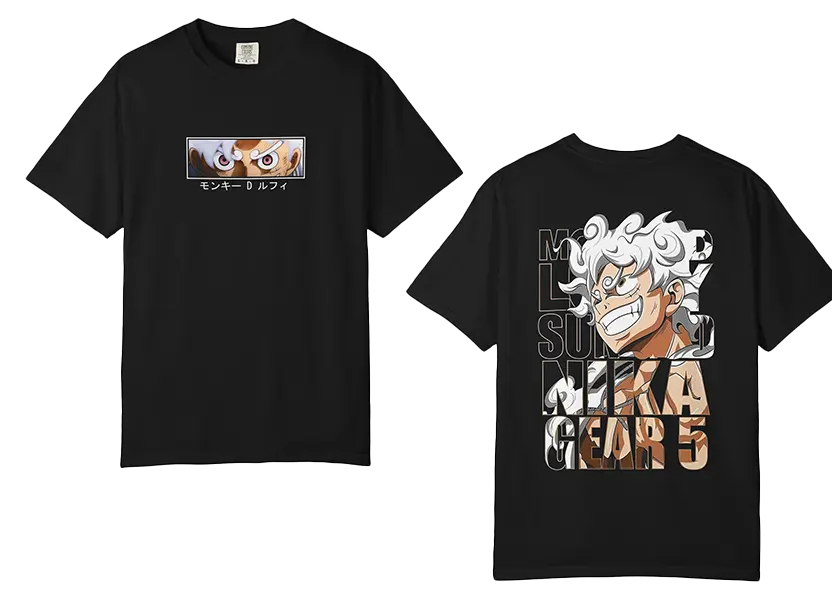 Nika gear 5 One Piece Black T-shirt
