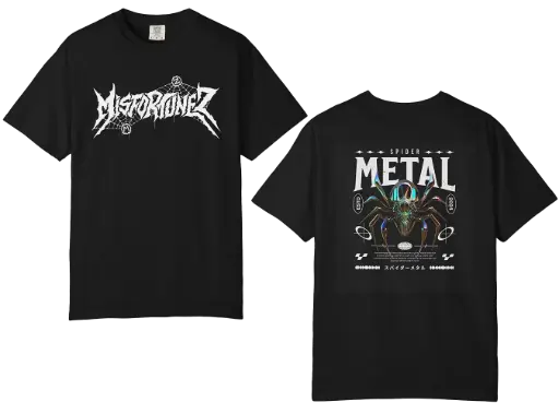 Metal Spider Black T-shirt